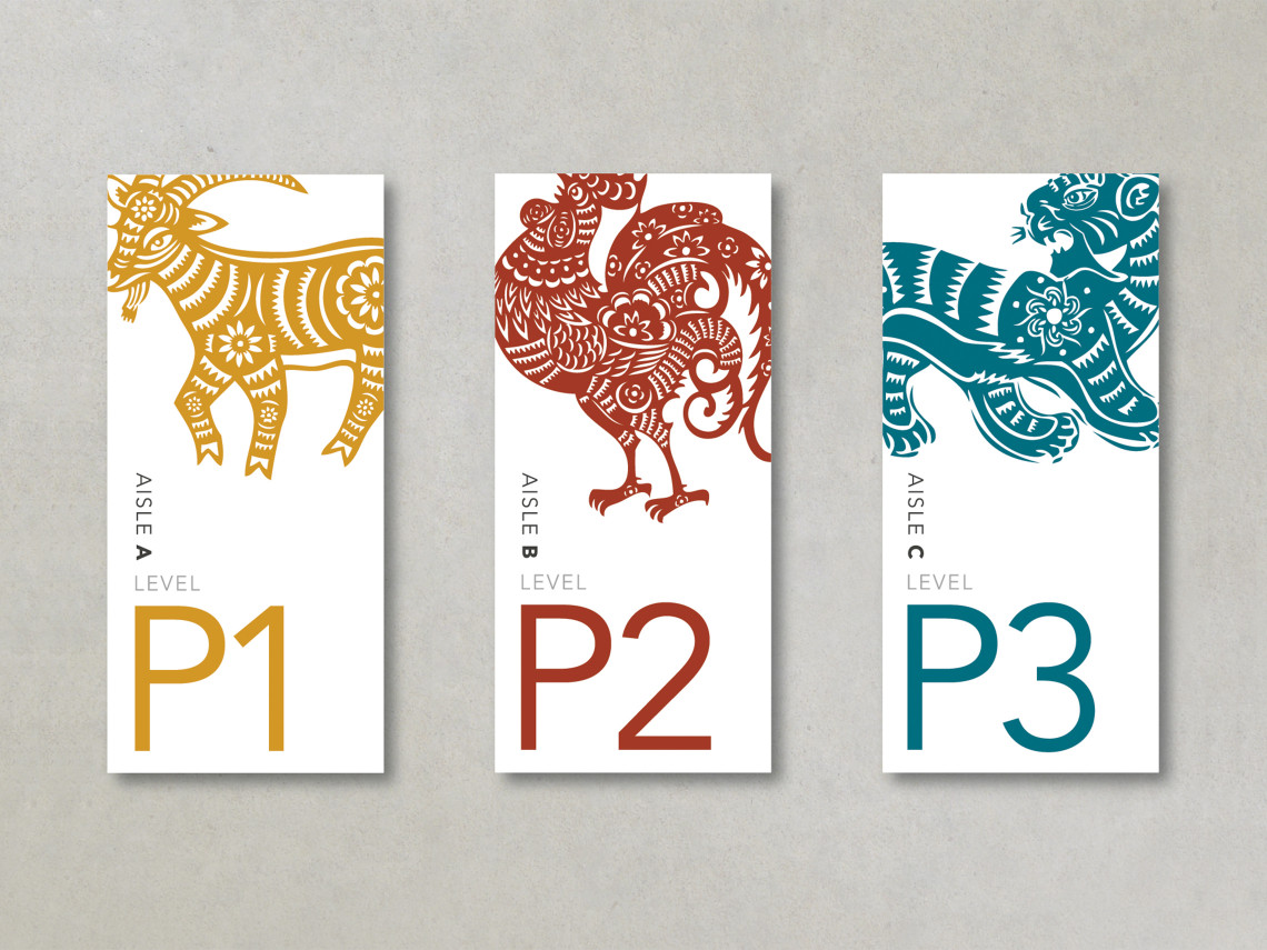 Blossom-Plaza_10_parking-garage-level-ID-chinese-zodiac-animal-sign-design